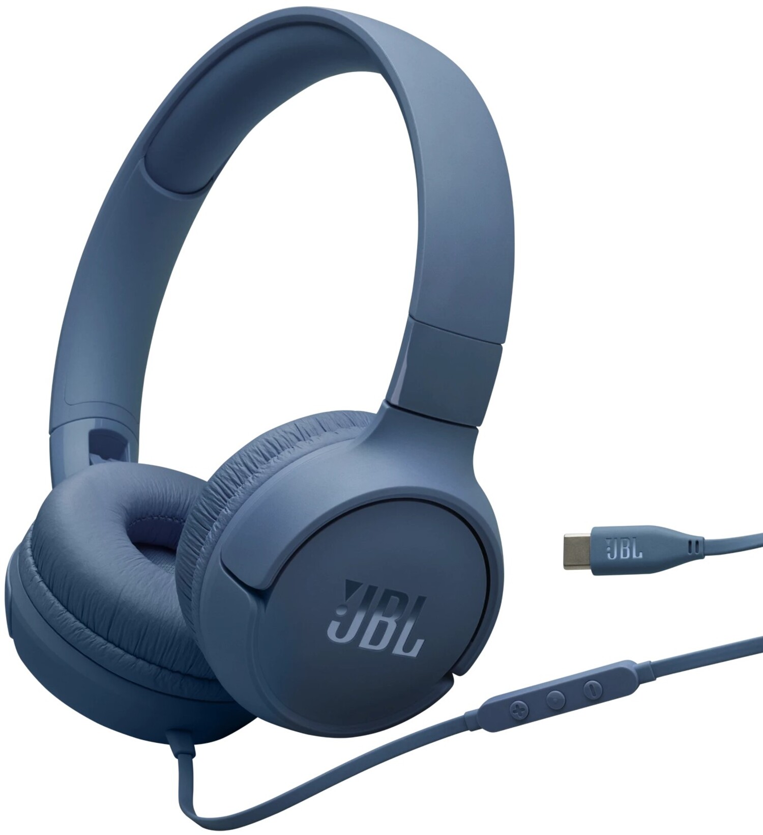 Наушники накладные проводные JBL Tune 520C USB-C Blue (JBLT520CBLU) - Фото 1