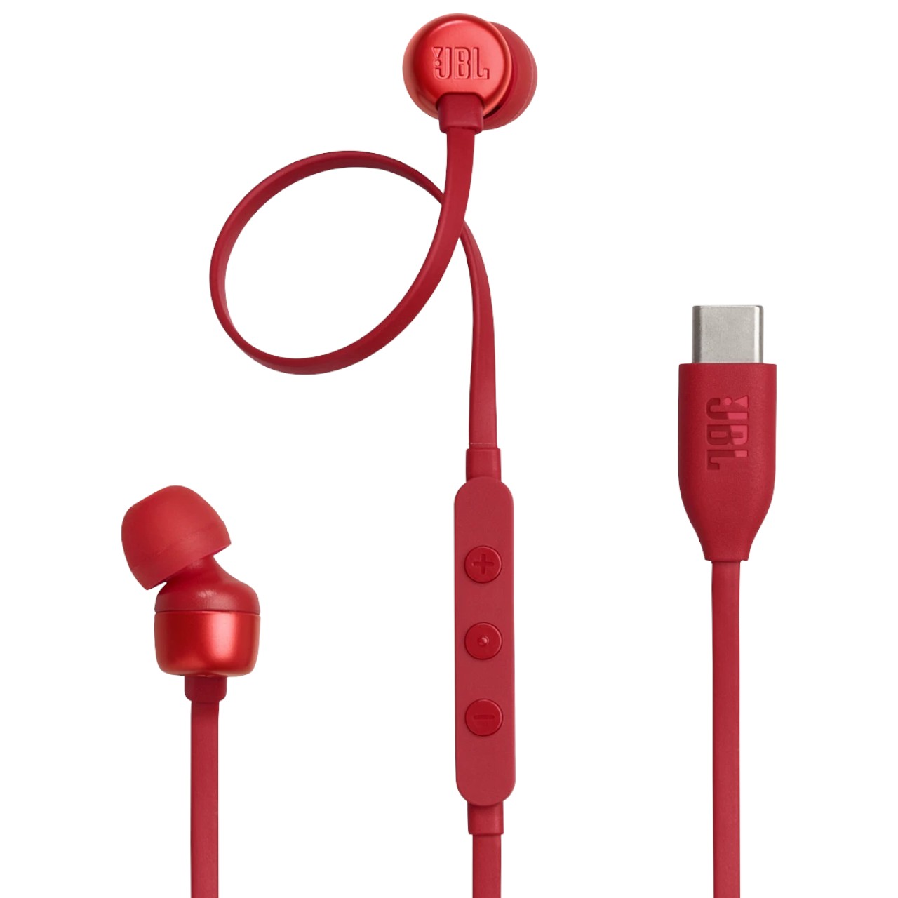 Наушники вкладыши проводные JBL Tune 310C USB-C Red (JBLT310CRED) - Фото 1