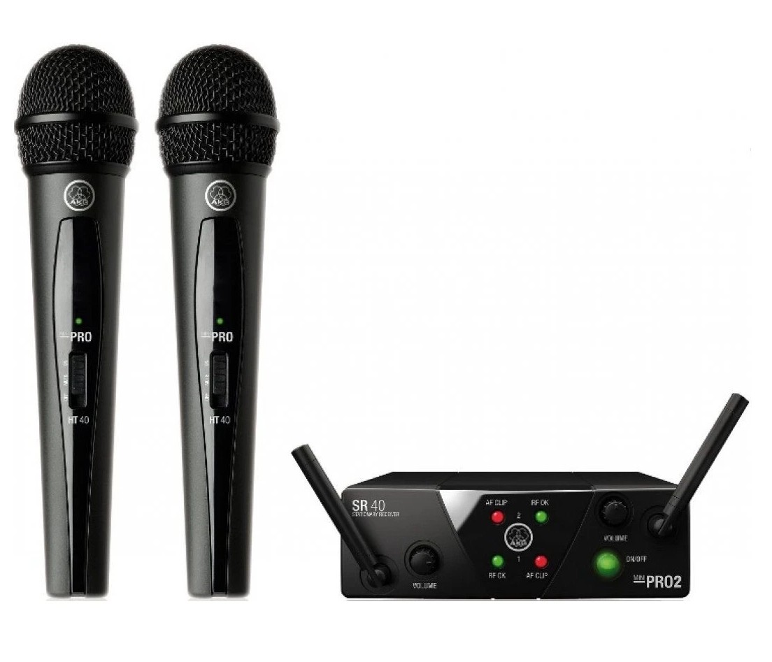 Микрофон вокальный беспроводной AKG WMS40MINI2 VocalSet BD US25B/D - Фото 1