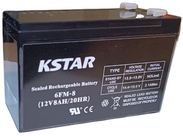 Акумулятор для ДБЖ KSTAR 12V 8.0AH (6-FM-8) AGM - Фото 1