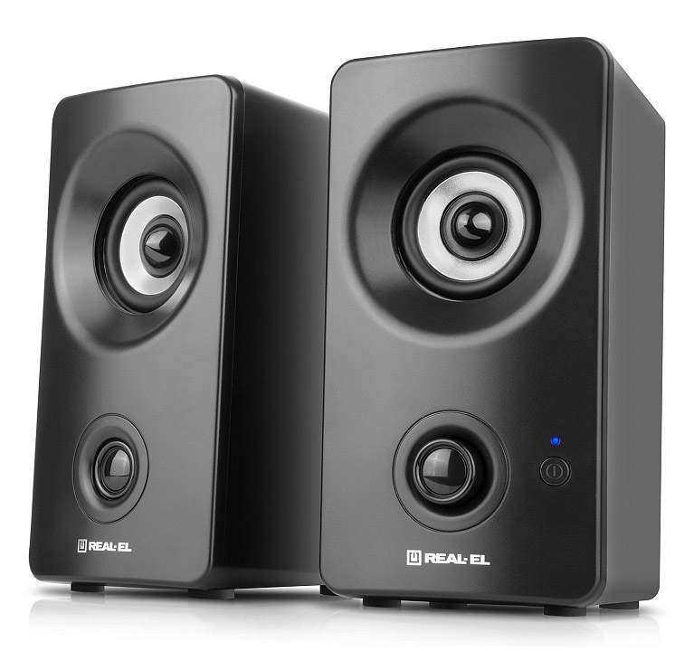 Компьютерная акустика обычная 2.0 REAL-EL S-405 Black - Фото 1
