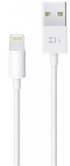 Кабель синхронізації даних ZMI USB-Lightning MFi 1m White (AL813) - Фото 1