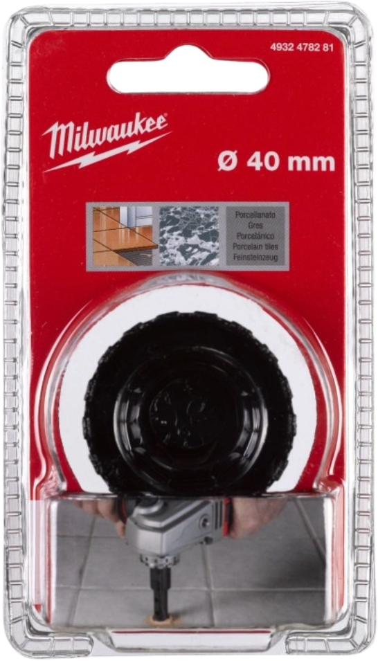 Коронка по керамограниту Milwaukee Diamond Max 40 мм (4932478281) - Фото 1