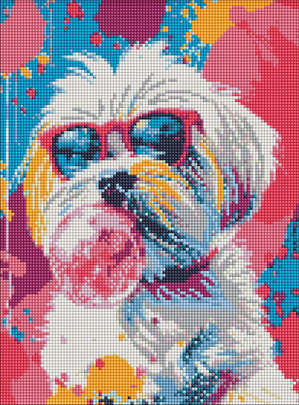 Купити Алмазний живопис Ideyka Зухвалий пес у рожевому 30х40 см (AMO20097) - Фото 1 Алмазний живопис Ideyka Зухвалий пес у рожевому 30х40 см (AMO20097) - Фото 1