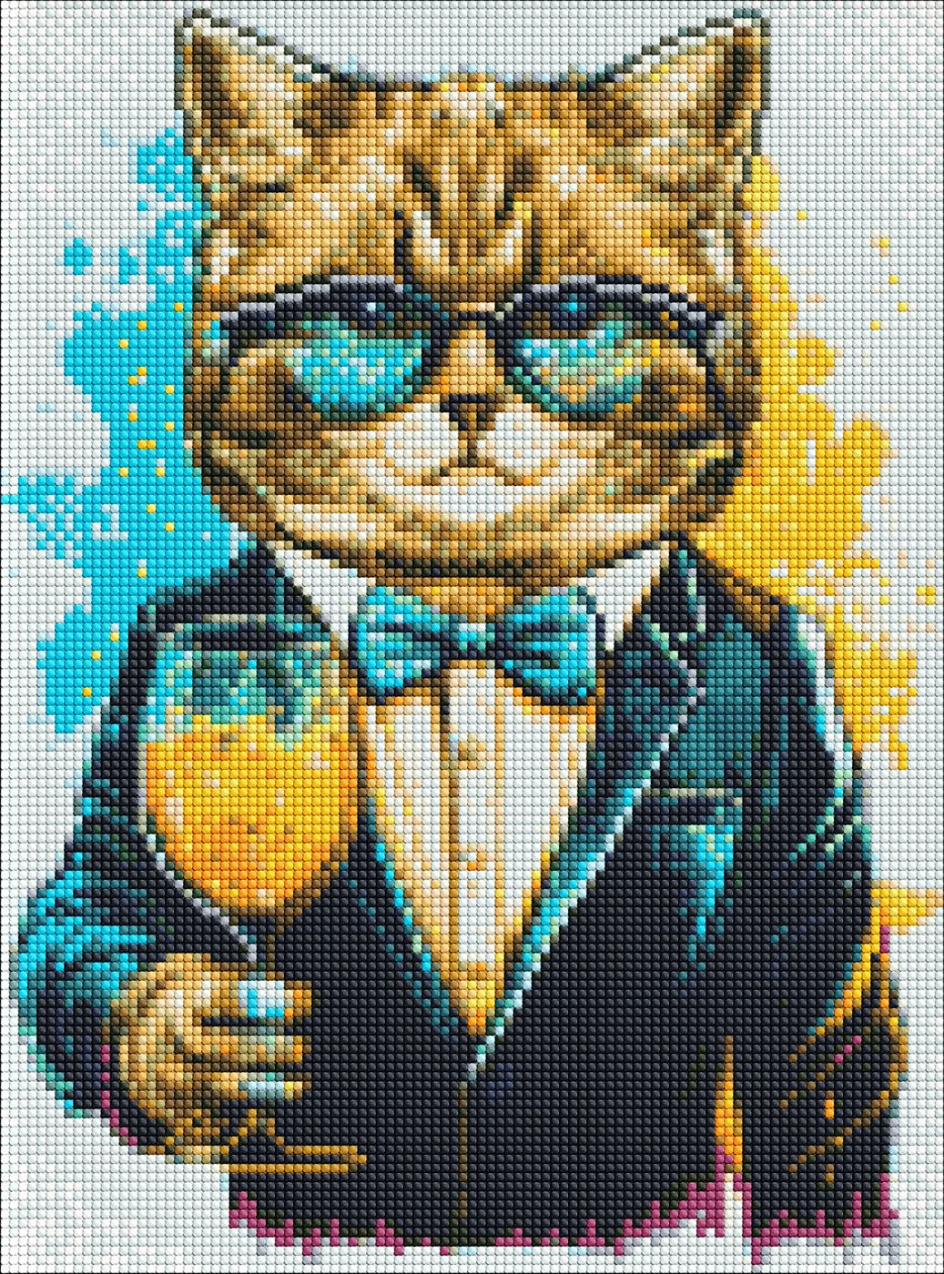 Купить Алмазная живопись Ideyka Мистер Кот 30х40 см (AMO7511) - Фото 1 Алмазная живопись Ideyka Мистер Кот 30х40 см (AMO7511) - Фото 1