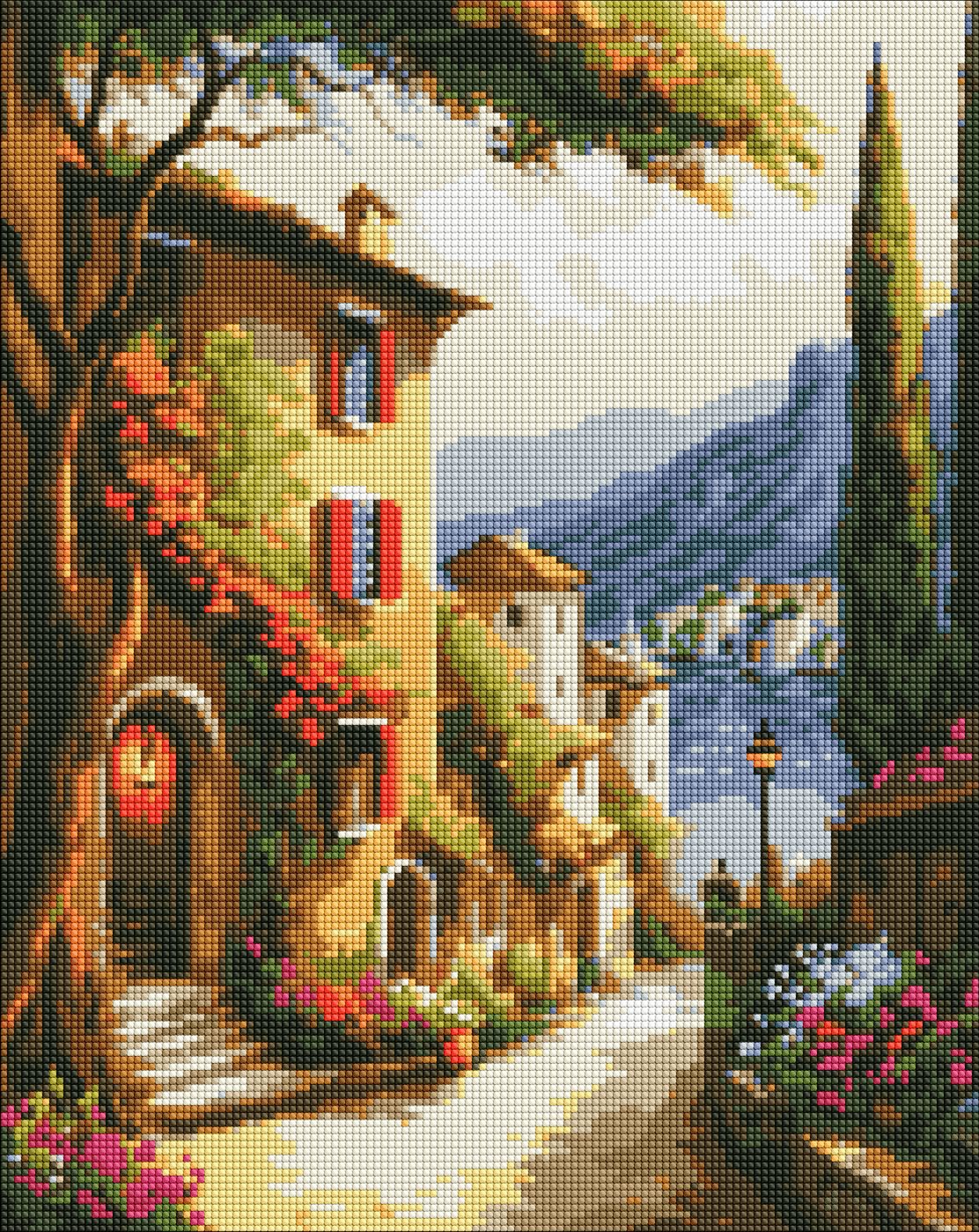 Купити Алмазний живопис Ideyka Курортне містечко 40х50 см (AMO7746) - Фото 1 Алмазний живопис Ideyka Курортне містечко 40х50 см (AMO7746) - Фото 1