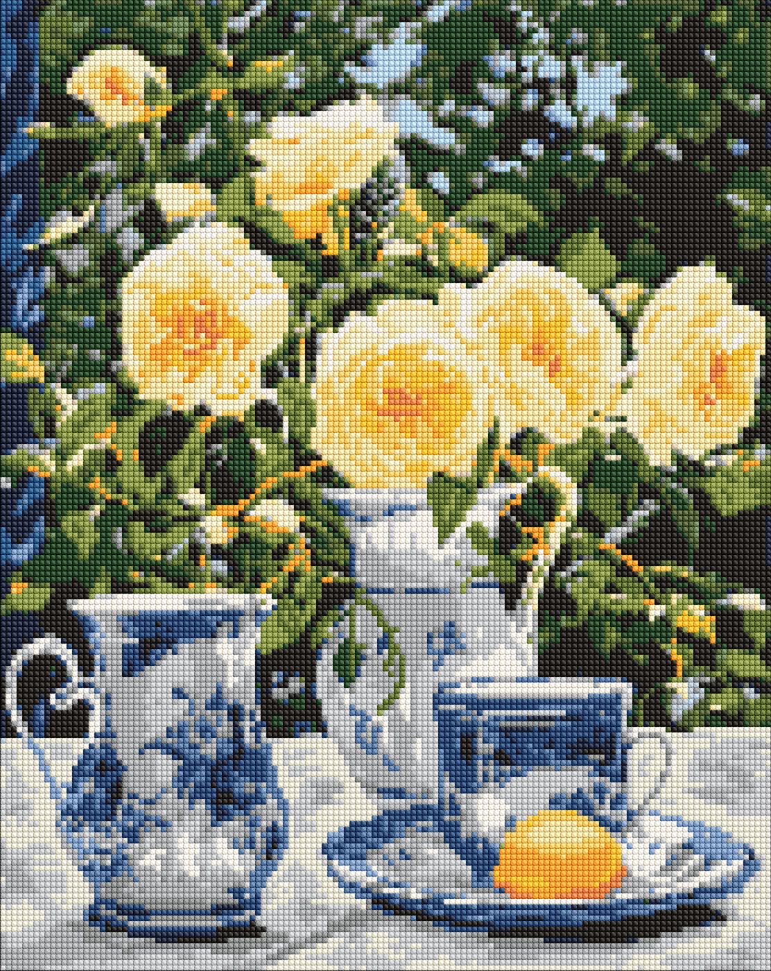 Алмазний живопис Ideyka Елегантне чаювання 40х50 см (AMO7982) - Фото 1