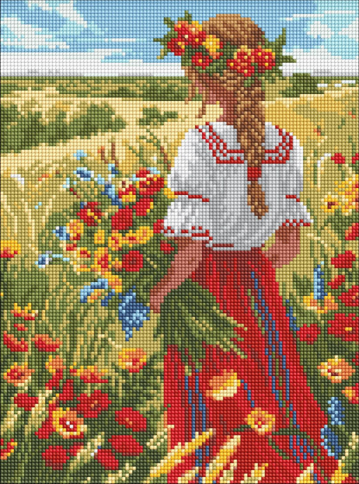 Алмазная живопись Ideyka "В родных полях" 30x40 см (AMO8057) - Фото 1