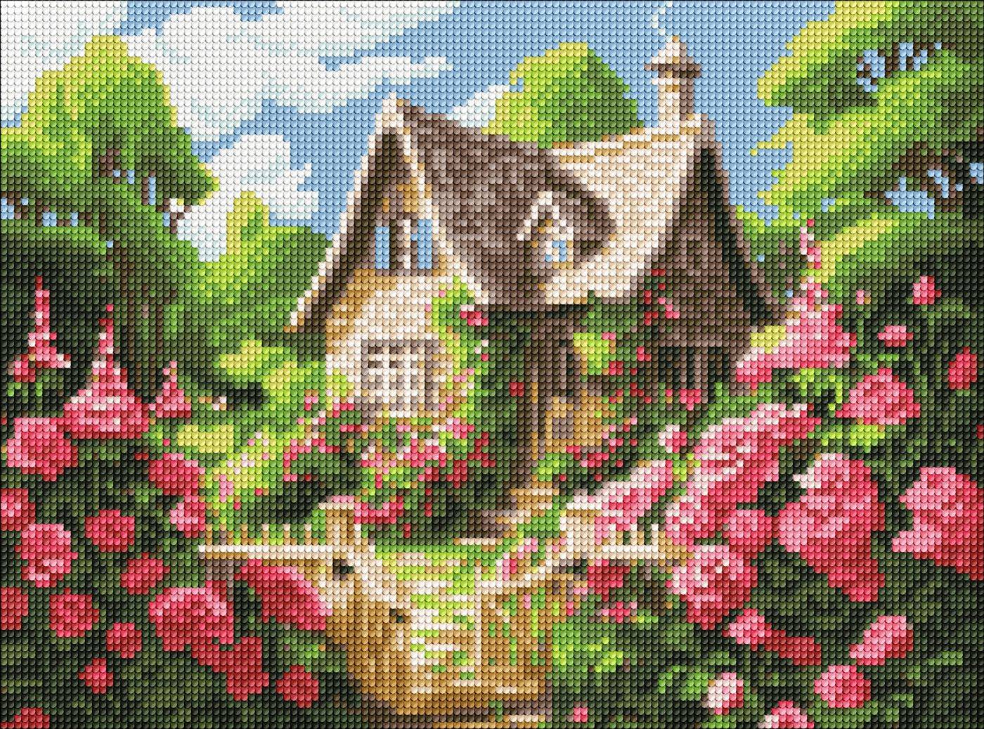 Алмазная живопись Ideyka Уютный домик 30x40 см (AMO8141) - Фото 1