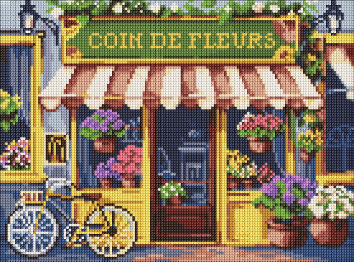 Алмазная живопись Ideyka "Цветочный уголок" 30x40 см (AMO8149) - Фото 1