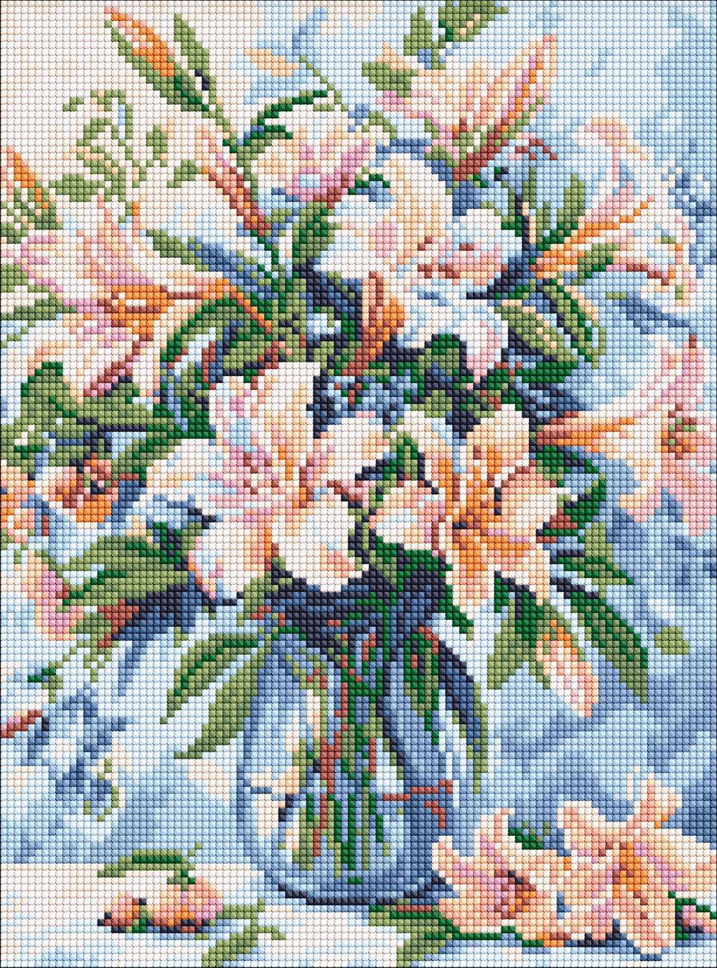 Алмазная живопись Ideyka Цветочная поэма 30x40 см (AMO8150) - Фото 1