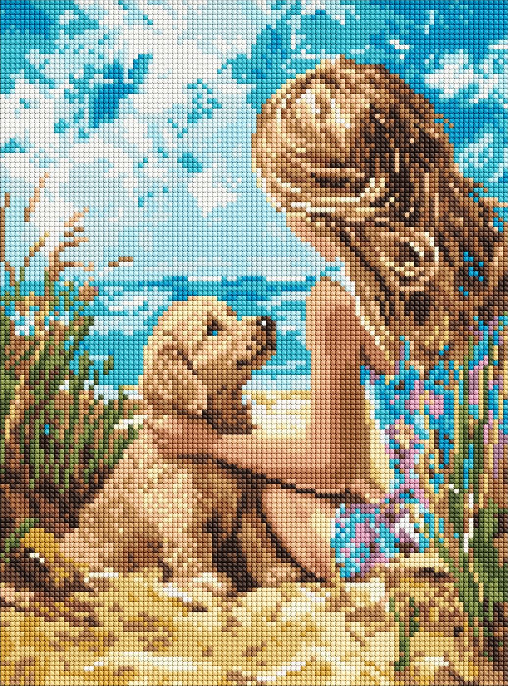 Алмазная живопись Ideyka Радостная собачка 30x40 см (AMO8158) - Фото 1