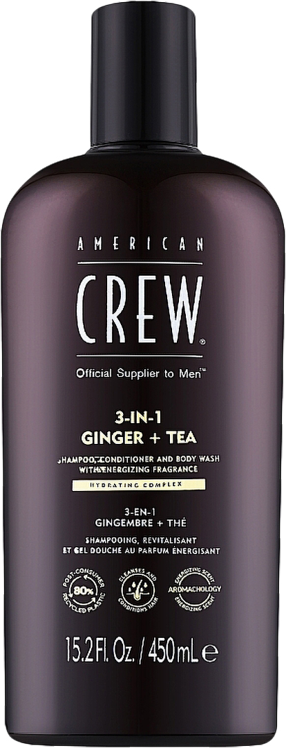 Шампунь мужской American Crew 3в1 Energizing Shampoo 0.45 л (738678003312) - Фото 1