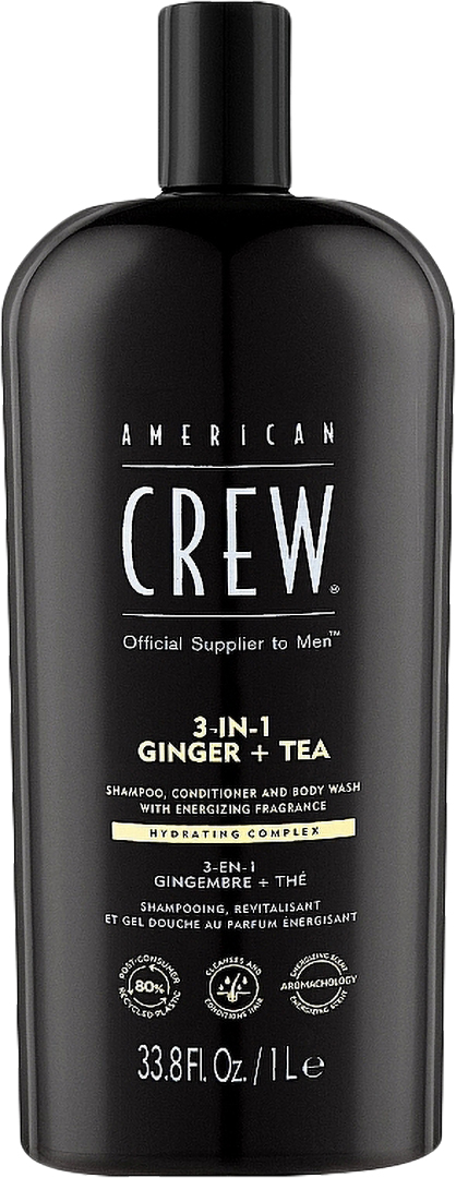Шампунь мужской American Crew 3в1 Energizing Shampoo 1 л (738678003305) - Фото 1