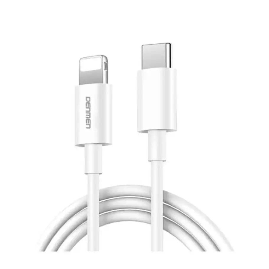 Кабель Denmen D10L Type-C/Lightning PD (18W) 1m White (DM-D10L-WH) - Фото 1