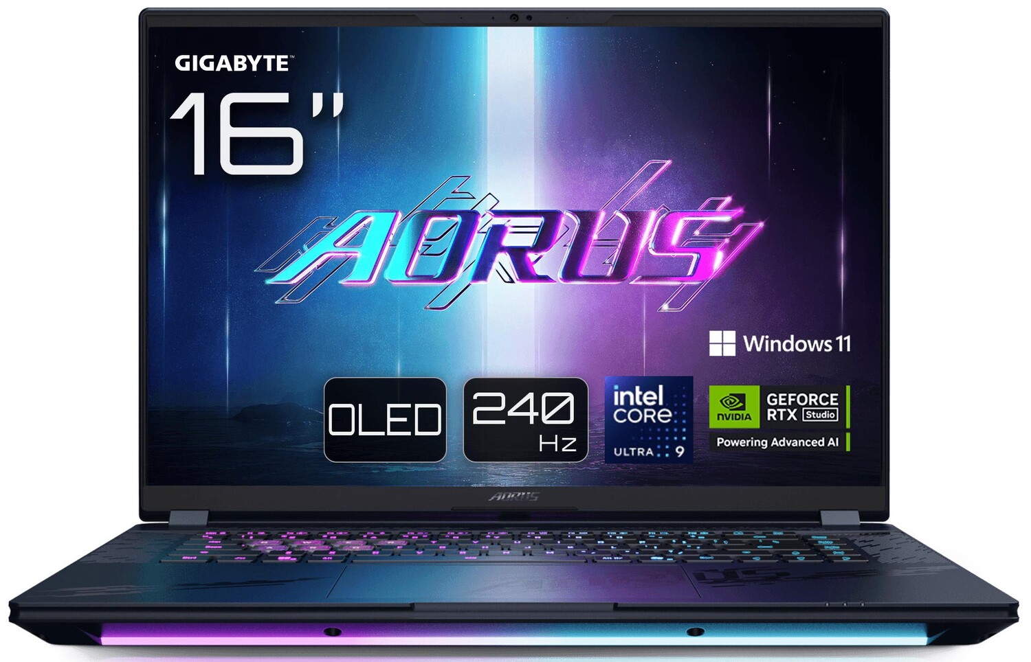 Ноутбук игровой Gigabyte AORUS MASTER 16 BZH (AORUS_16BZHC6UAE65SP) Black - Фото 1