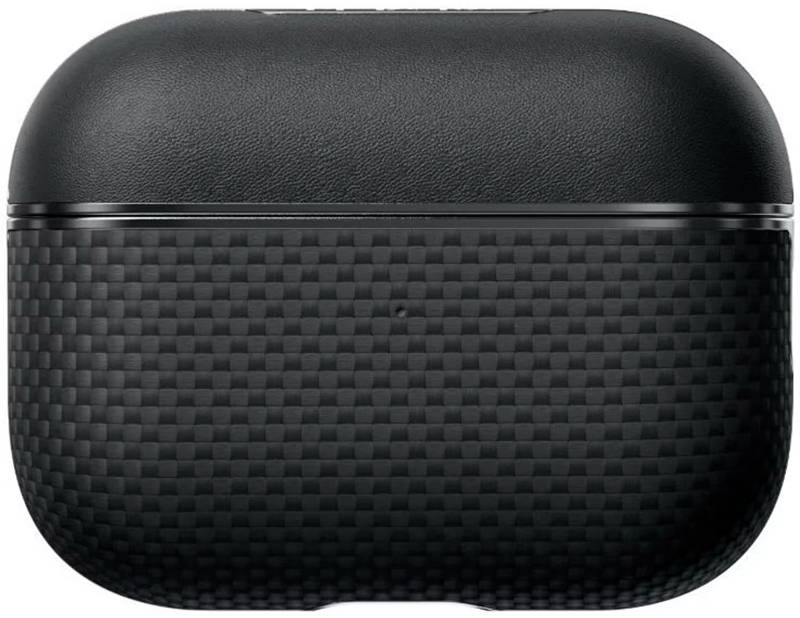 Чехол для наушников Pitaka Aramid Fiber Magnetic Case Plain Black/Grey for Airpods Pro 2nd Gen (APM2401) - Фото 1