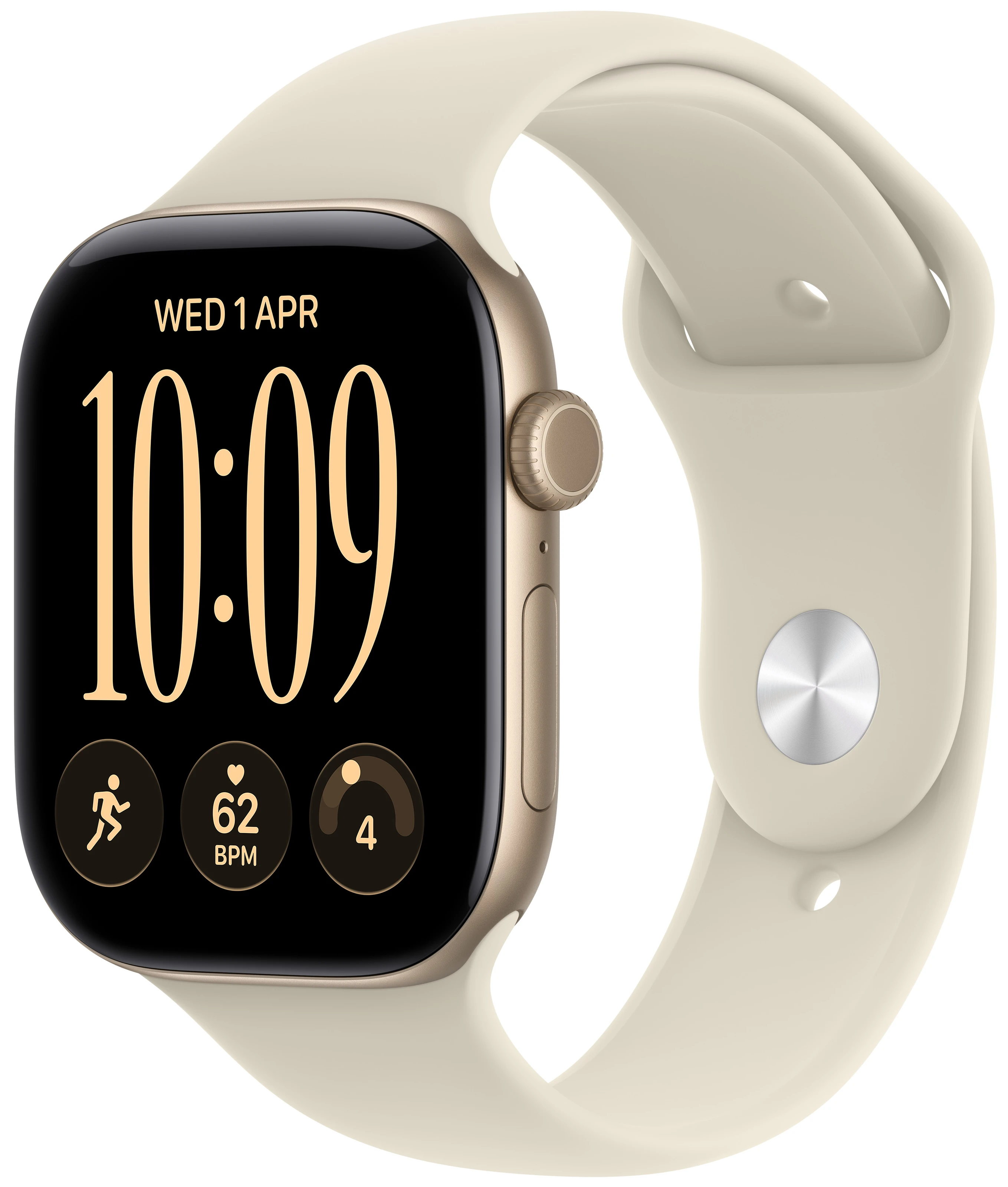 Смарт-годинник Apple Watch Series 12 GPS 42mm Light Gold Aluminium Case with Sand Sport Band - S/M
