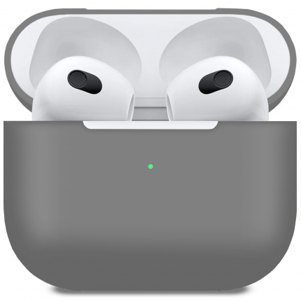 Чохол для навушників MakeFuture Apple AirPods 3 Silicone Gray (MCL-AA3GR) - Фото 1