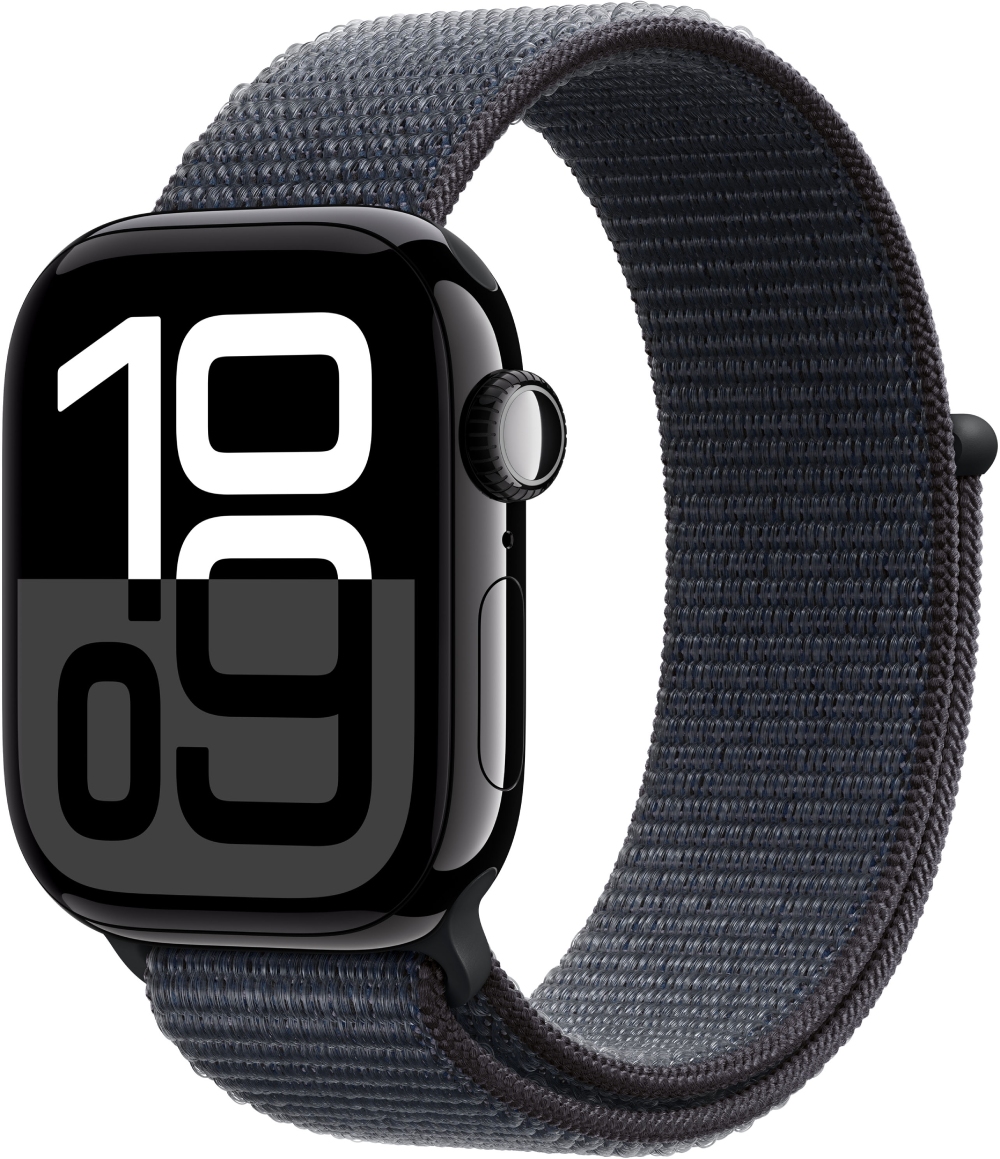 Смарт-часы Apple Watch Series 10 GPS 42mm Jet Black Aluminium Case with Ink Sport Loop - Фото 1