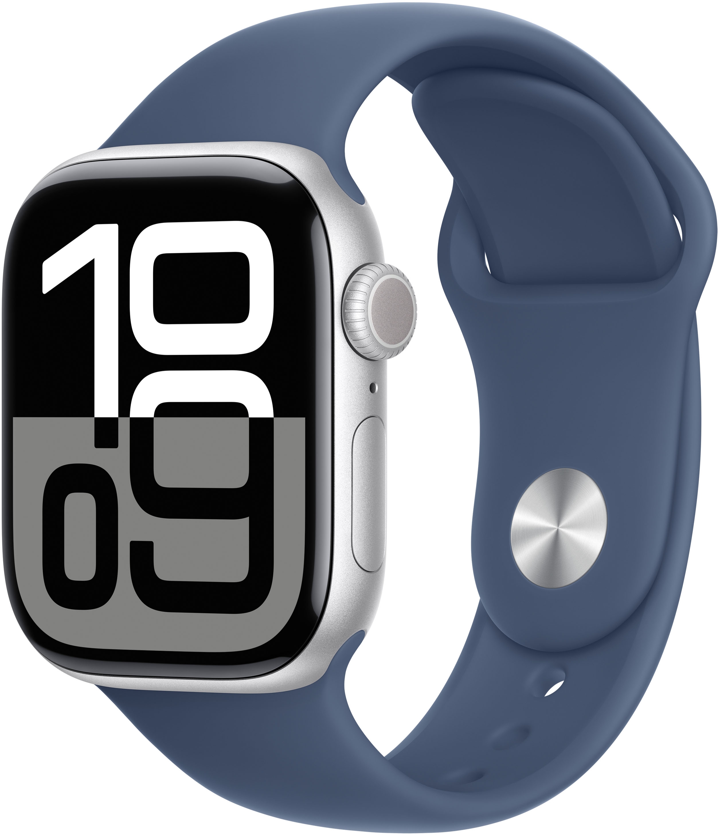 Смарт-часы Apple Watch Series 10 GPS 42mm Silver Aluminium Case with Denim Sport Band - S/M - Фото 1