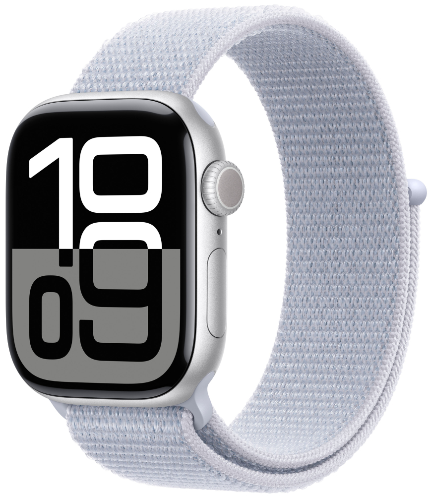 Смарт-часы Apple Watch Series 10 GPS 42mm Silver Aluminium Case with Blue Cloud Sport Loop - Фото 1