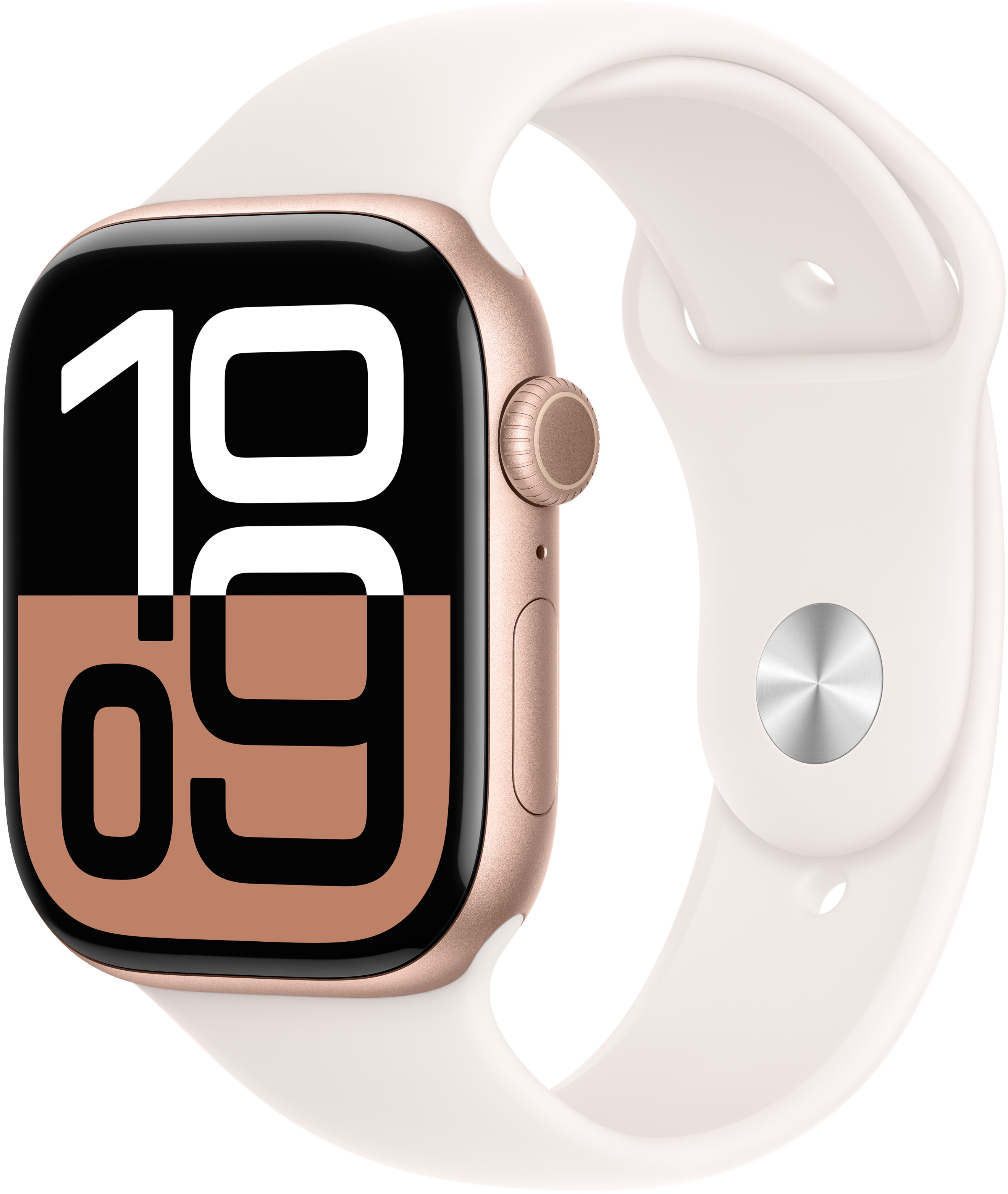 Смарт-часы Apple Watch Series 10 GPS + eSIM 42mm Rose Gold Aluminium Case with Light Blush Sport Band - S/M - Фото 1