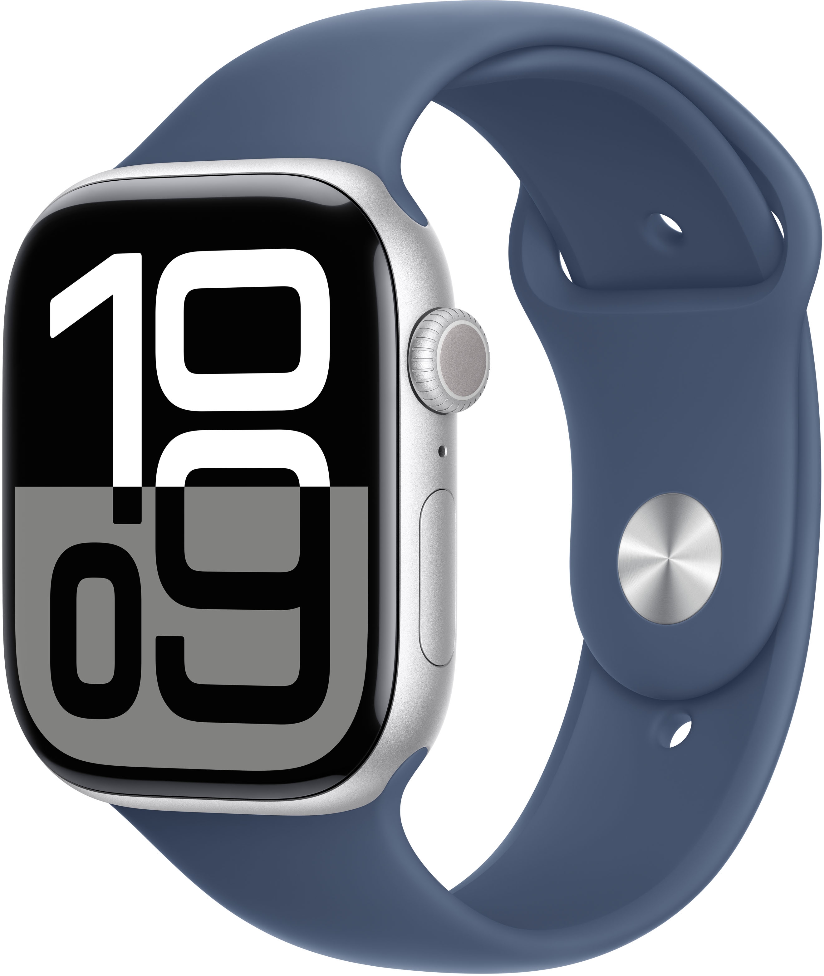 Смарт-часы Apple Watch Series 10 GPS 46mm Silver Aluminium Case with Denim Sport Band - S/M - Фото 1