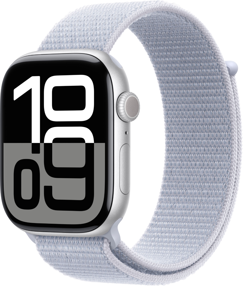Смарт-часы Apple Watch Series 10 GPS 46mm Silver Aluminium Case with Blue Cloud Sport Loop - Фото 1