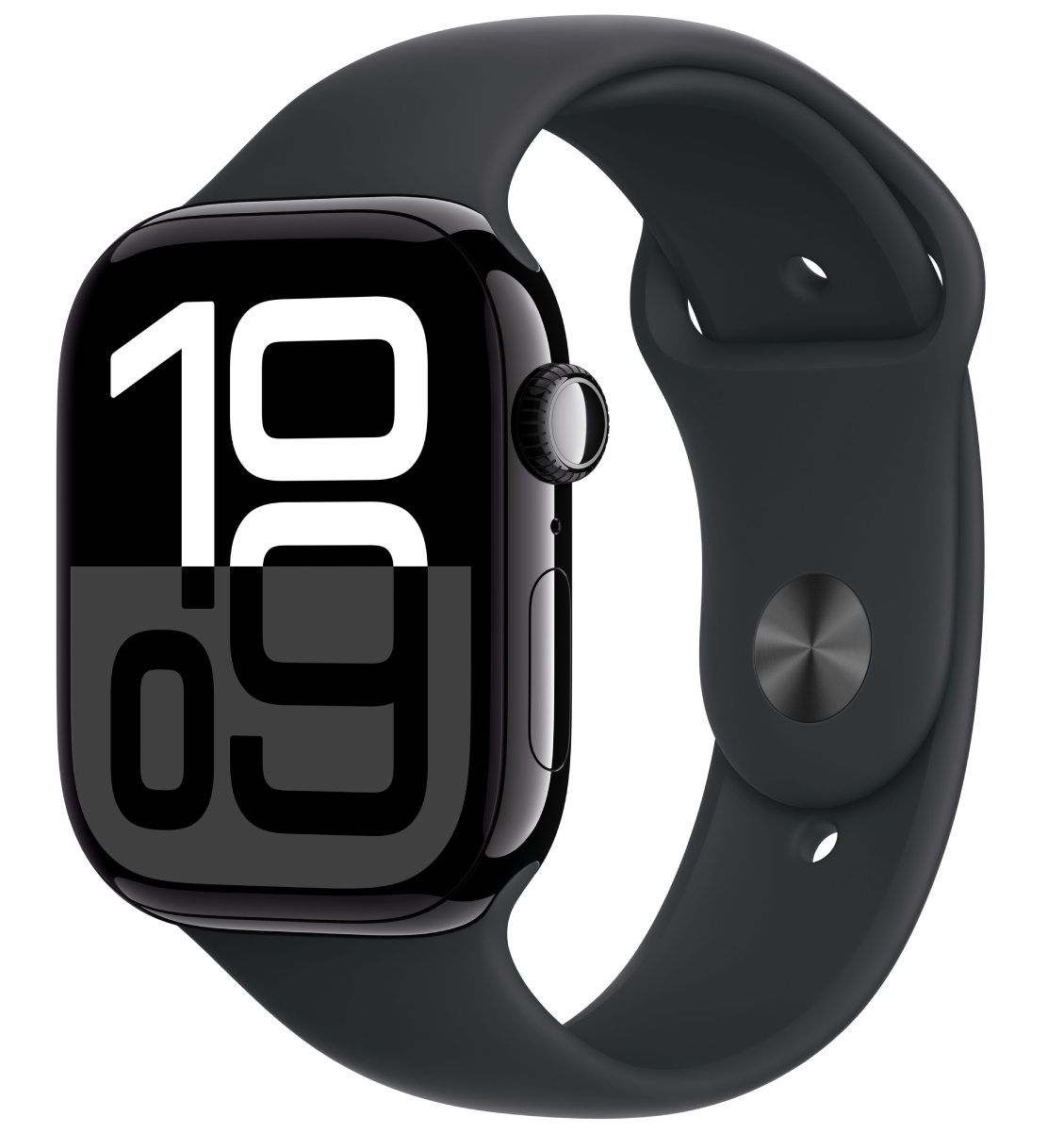 Смарт-часы Apple Watch Series 10 GPS + eSIM 46mm Jet Black Aluminium Case with Black Sport Band - M/L - Фото 1