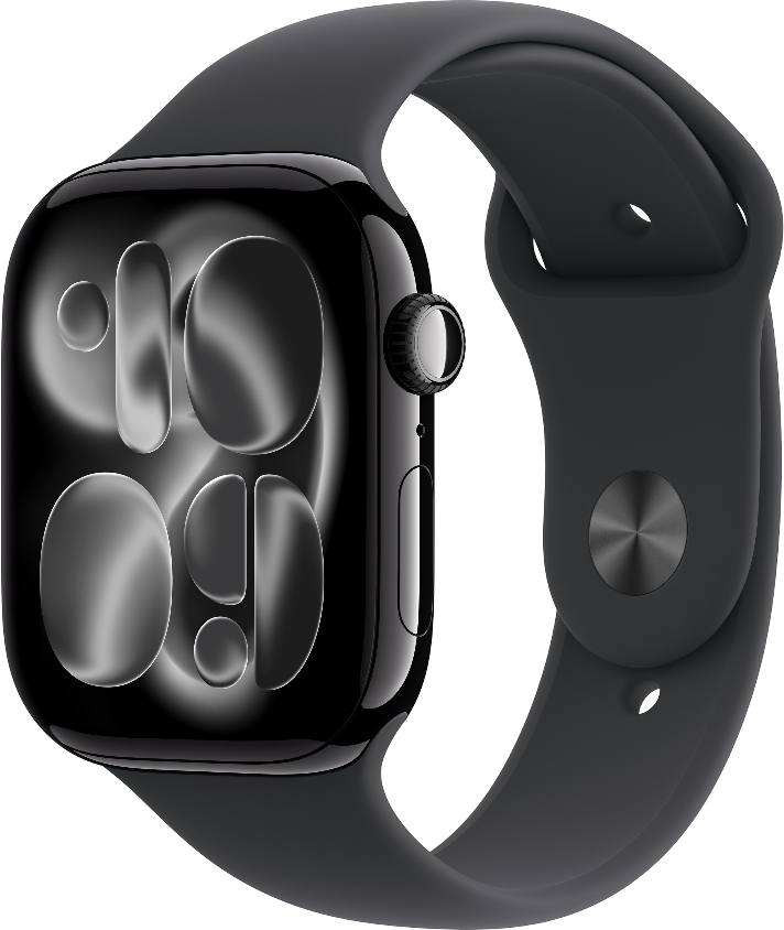 Смарт-годинник Apple Watch Series 11 GPS 42mm Jet Black Aluminium Case with Black Sport Band - M/L - Фото 1