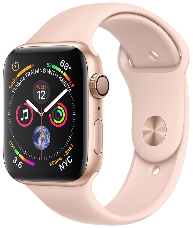 Apple Watch Series 4 GPS 40mm Gold Aluminium Case with Pink Sand Sport Band MU682UA A