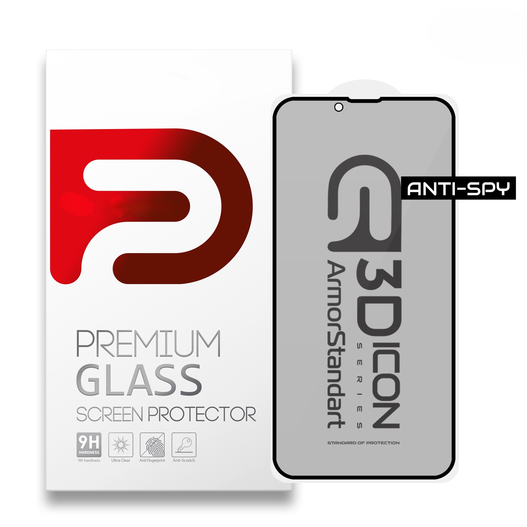 Защитное стекло для смартфона Armorstandart Icon 3D Anti-spy for Apple iPhone 14 Plus/13 Pro Max Black (ARM60979) - Фото 1