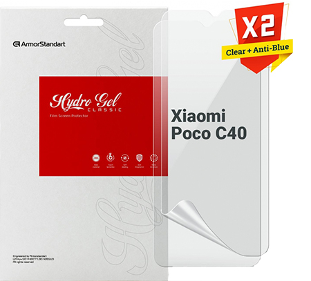 Защитная пленка для смартфона Armorstandart Clear + Anti-Blue for Xiaomi Poco C40 (ARM66830) - Фото 1