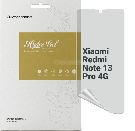 Защитная пленка для смартфона Armorstandart Anti-spy for Xiaomi Redmi Note 13 Pro 4G (ARM73391) - Фото 1