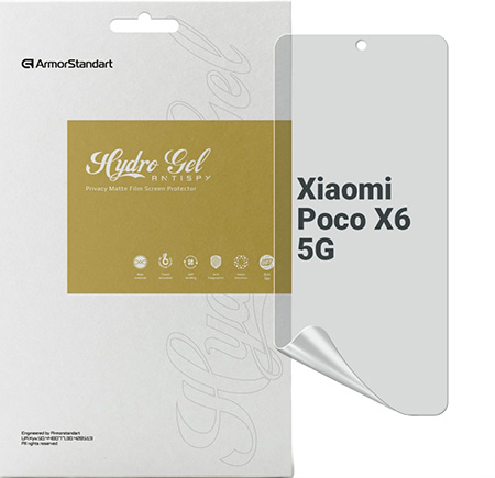Защитная пленка для смартфона Armorstandart Anti-spy for Poco X6 5G (ARM73484) - Фото 1