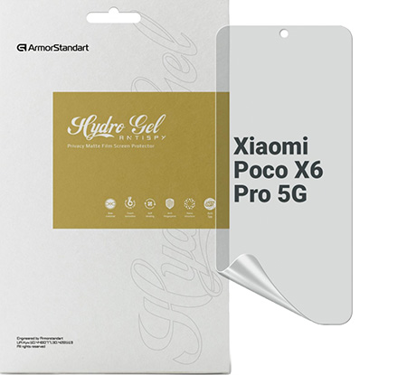 Защитная пленка для смартфона Armorstandart Anti-spy for Poco X6 Pro 5G (ARM73485) - Фото 1