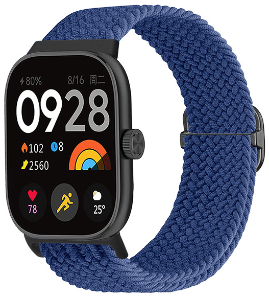 Ремешок для фитнес-браслета Armorstandart Braided Solo Loop for Xiaomi Mi Band 9 Pro / 8 Pro / Redmi Watch 4 / Redmi Watch 5 Blue (ARM73982) - Фото 1