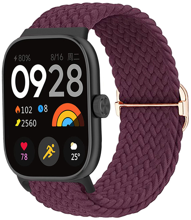 Ремешок для фитнес-браслета Armorstandart Braided Solo Loop for Xiaomi Mi Band 9 Pro / 8 Pro / Redmi Watch 4 / Redmi Watch 5 Purple (ARM73985) - Фото 1