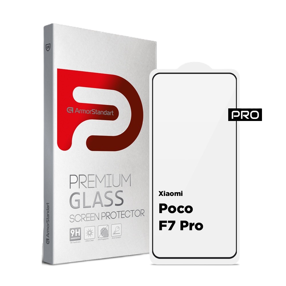 Защитное стекло для смартфона Armorstandart Pro for Xiaomi Poco F7 Pro Black (ARM80413) - Фото 1