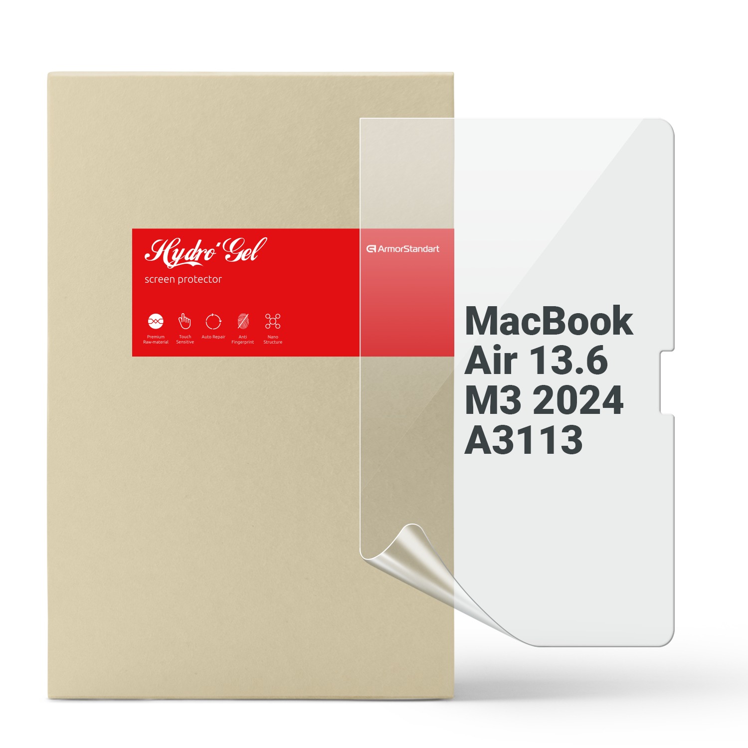 Защитная пленка для ноутбука Armorstandart for MacBook Air 13.6 M3 2024 A3113 (ARM83275) - Фото 1