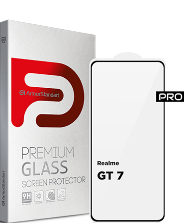 Захисне скло для смартфону Armorstandart Pro for Realme GT 7 5G Black (ARM83931) - Фото 1