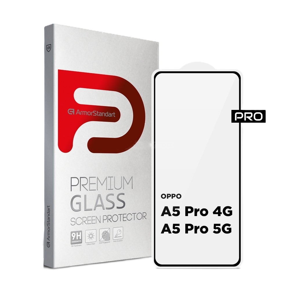 Защитное стекло для смартфона Armorstandart for OPPO A5 Pro 4G / A5 Pro 5G Black (ARM85390) - Фото 1