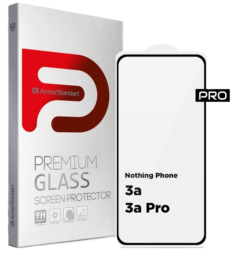 Захисне скло для смартфону Armorstandart Pro for Nothing Phone (3a) / (3a) Pro Black (ARM85466) - Фото 1