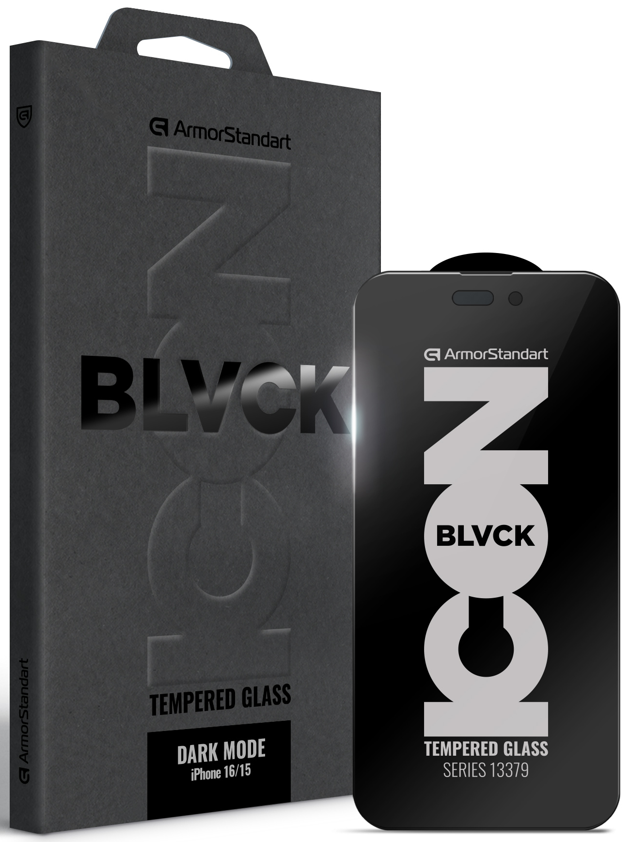 Захисне скло для смартфону Armorstandart Dark Mode BI for Apple iPhone 16/15 (ARM85815) - Фото 1