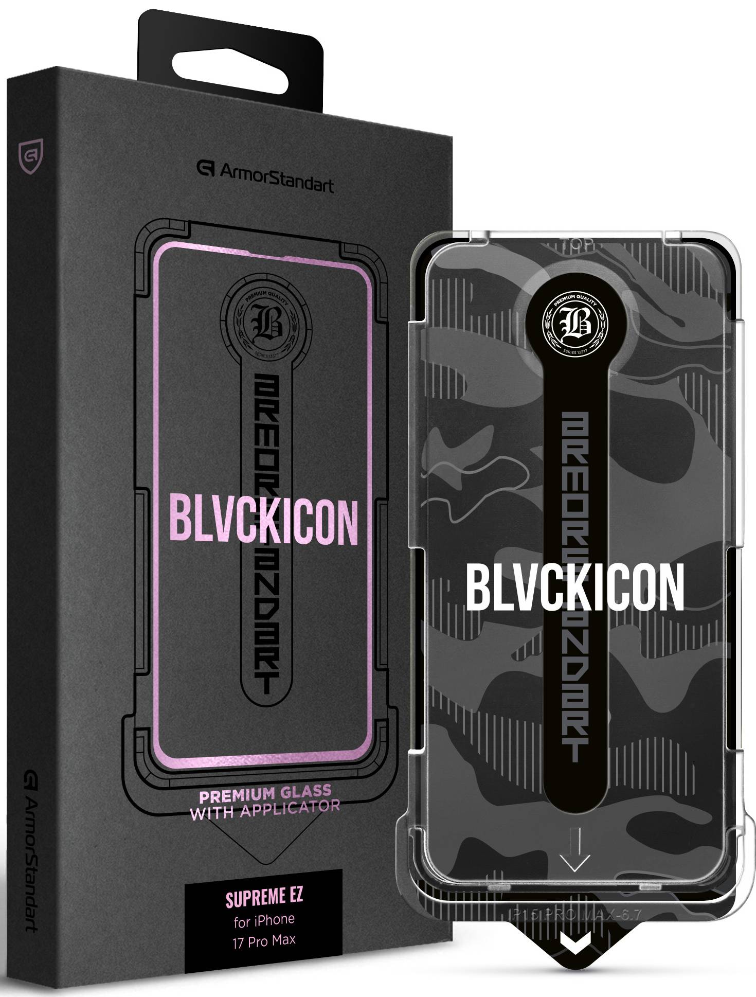 Захисне скло для смартфону Armorstandart Black Icon Supreme EZ for iPhone 17 Pro Max (ARM86408) - Фото 1