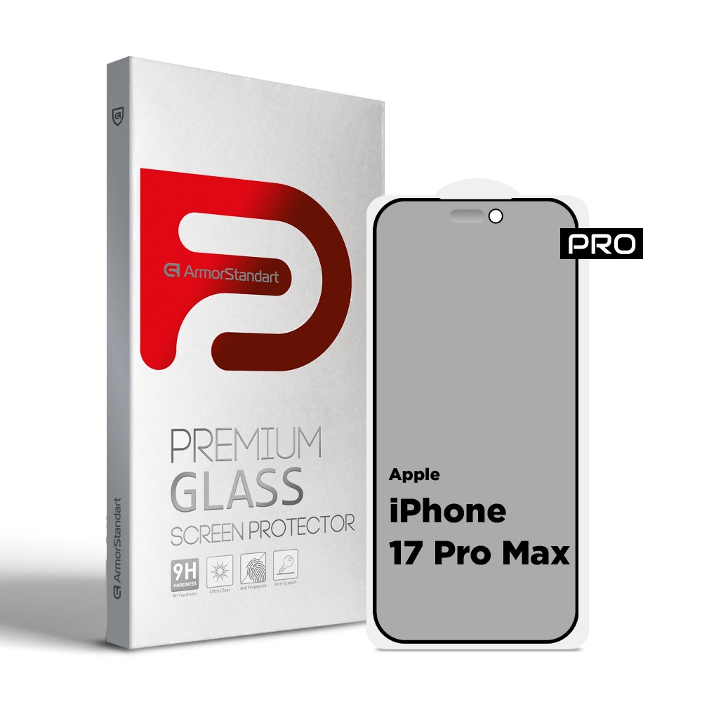 Захисне скло для смартфону Armorstandart Pro Anti-spy Matte for Apple iPhone 17 Pro Max (ARM86419) - Фото 1