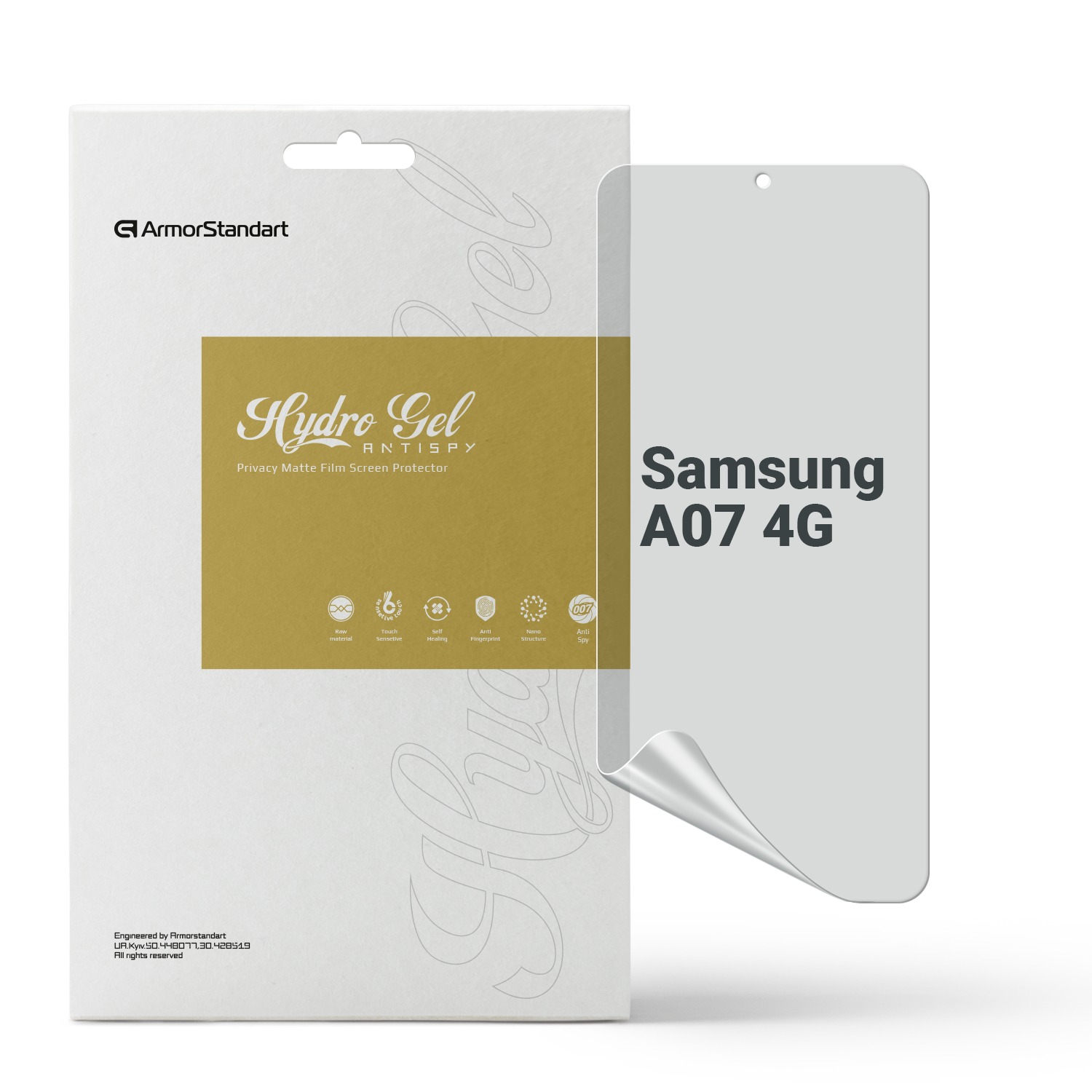 Защитная пленка для смартфона Armorstandart Anti-spy for Samsung A07 4G (ARM86505) - Фото 1