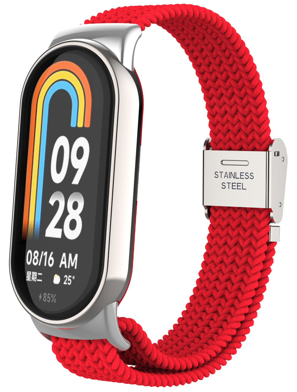 Ремінець для фітнес-браслету Armorstandart Braided Solo Loop for Xiaomi Smart Band 10/9/8 Red (ARM86884) - Фото 1