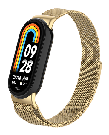 Ремешок для фитнес-браслета Armorstandart Milanese Magnetic for Xiaomi Smart Band 10/9/8 Gold (ARM86891) - Фото 1